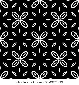 Vector geometric seamless pattern.Modern geometric background with abstract shapes.Monochromatic Repeating Patterns.Endless abstract texture.black and white ornament for design.