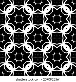 Vector geometric seamless pattern.Modern geometric background with abstract shapes.Monochromatic Repeating Patterns.Endless abstract texture.black and white ornament for design.
