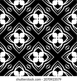 Vector geometric seamless pattern.Modern geometric background with abstract shapes.Monochromatic Repeating Patterns.Endless abstract texture.black and white ornament for design.