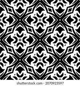 Vector geometric seamless pattern.Modern geometric background with abstract shapes.Monochromatic Repeating Patterns.Endless abstract texture.black and white ornament for design.