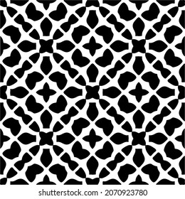 Vector geometric seamless pattern.Modern geometric background with abstract shapes.Monochromatic Repeating Patterns.Endless abstract texture.black and white ornament for design.