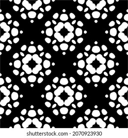 Vector geometric seamless pattern.Modern geometric background with abstract shapes.Monochromatic Repeating Patterns.Endless abstract texture.black and white ornament for design.