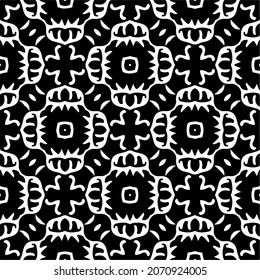 Vector geometric seamless pattern.Modern geometric background with abstract shapes.Monochromatic Repeating Patterns.Endless abstract texture.black and white ornament for design.