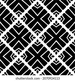 Vector geometric seamless pattern.Modern geometric background with abstract shapes.Monochromatic Repeating Patterns.Endless abstract texture.black and white ornament for design.