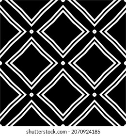 Vector geometric seamless pattern.Modern geometric background with abstract shapes.Monochromatic Repeating Patterns.Endless abstract texture.black and white ornament for design.