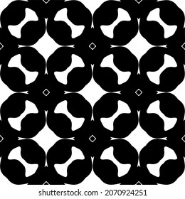Vector geometric seamless pattern.Modern geometric background with abstract shapes.Monochromatic Repeating Patterns.Endless abstract texture.black and white ornament for design.