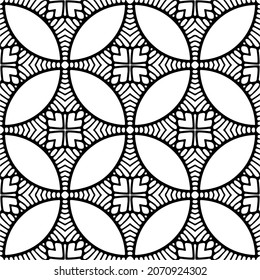 Vector geometric seamless pattern.Modern geometric background with abstract shapes.Monochromatic Repeating Patterns.Endless abstract texture.black and white ornament for design.