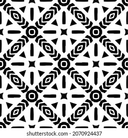 Vector geometric seamless pattern.Modern geometric background with abstract shapes.Monochromatic Repeating Patterns.Endless abstract texture.black and white ornament for design.