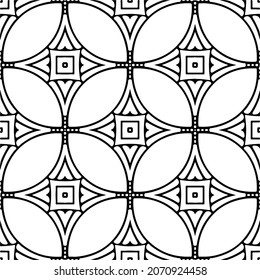 Vector geometric seamless pattern.Modern geometric background with abstract shapes.Monochromatic Repeating Patterns.Endless abstract texture.black and white ornament for design.