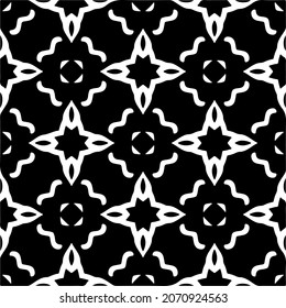 Vector geometric seamless pattern.Modern geometric background with abstract shapes.Monochromatic Repeating Patterns.Endless abstract texture.black and white ornament for design.