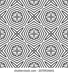 Vector geometric seamless pattern.Modern geometric background with abstract shapes.Monochromatic Repeating Patterns.Endless abstract texture.black and white ornament for design.