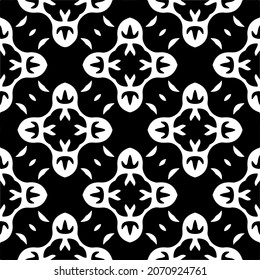 Vector geometric seamless pattern.Modern geometric background with abstract shapes.Monochromatic Repeating Patterns.Endless abstract texture.black and white ornament for design.