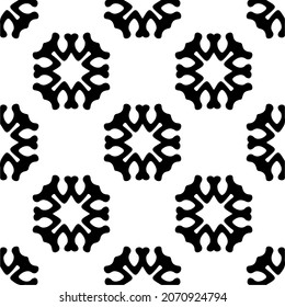 Vector geometric seamless pattern.Modern geometric background with abstract shapes.Monochromatic Repeating Patterns.Endless abstract texture.black and white ornament for design.