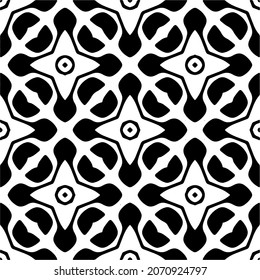 Vector geometric seamless pattern.Modern geometric background with abstract shapes.Monochromatic Repeating Patterns.Endless abstract texture.black and white ornament for design.