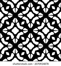 Vector geometric seamless pattern.Modern geometric background with abstract shapes.Monochromatic Repeating Patterns.Endless abstract texture.black and white ornament for design.
