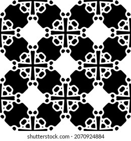 Vector geometric seamless pattern.Modern geometric background with abstract shapes.Monochromatic Repeating Patterns.Endless abstract texture.black and white ornament for design.
