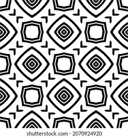 Vector geometric seamless pattern.Modern geometric background with abstract shapes.Monochromatic Repeating Patterns.Endless abstract texture.black and white ornament for design.