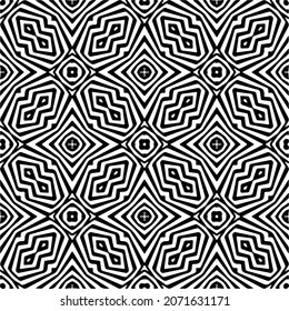 Vector geometric seamless pattern.Modern geometric background with abstract shapes.Monochromatic Repeating Patterns.Endless abstract texture.black and white ornament for design.