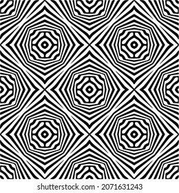 Vector geometric seamless pattern.Modern geometric background with abstract shapes.Monochromatic Repeating Patterns.Endless abstract texture.black and white ornament for design.