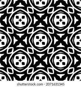Vector geometric seamless pattern.Modern geometric background with abstract shapes.Monochromatic Repeating Patterns.Endless abstract texture.black and white ornament for design.