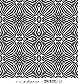 Vector geometric seamless pattern.Modern geometric background with abstract shapes.Monochromatic Repeating Patterns.Endless abstract texture.black and white ornament for design.