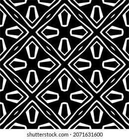Vector geometric seamless pattern.Modern geometric background with abstract shapes.Monochromatic Repeating Patterns.Endless abstract texture.black and white ornament for design.