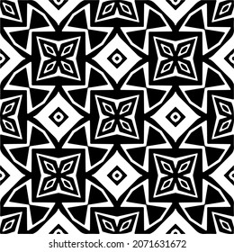 Vector geometric seamless pattern.Modern geometric background with abstract shapes.Monochromatic Repeating Patterns.Endless abstract texture.black and white ornament for design.
