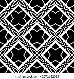 Vector geometric seamless pattern.Modern geometric background with abstract shapes.Monochromatic Repeating Patterns.Endless abstract texture.black and white ornament for design.