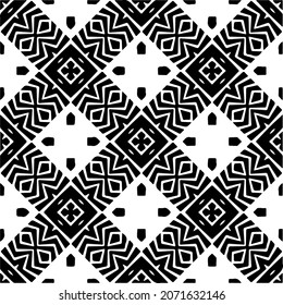 Vector geometric seamless pattern.Modern geometric background with abstract shapes.Monochromatic Repeating Patterns.Endless abstract texture.black and white ornament for design.