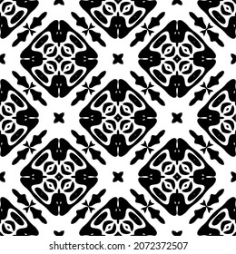 Vector geometric seamless pattern.Modern geometric background with abstract shapes.Monochromatic Repeating Patterns.Endless abstract texture.black and white ornament for design.