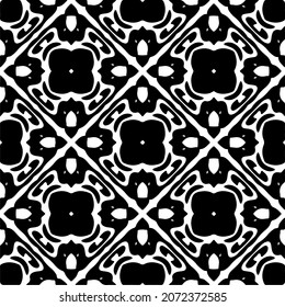 Vector geometric seamless pattern.Modern geometric background with abstract shapes.Monochromatic Repeating Patterns.Endless abstract texture.black and white ornament for design.