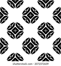 Vector geometric seamless pattern.Modern geometric background with abstract shapes.Monochromatic Repeating Patterns.Endless abstract texture.black and white ornament for design.