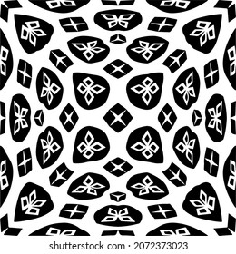 Vector geometric seamless pattern.Modern geometric background with abstract shapes.Monochromatic Repeating Patterns.Endless abstract texture.black and white ornament for design.