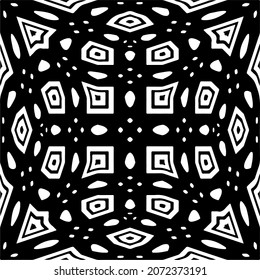 Vector geometric seamless pattern.Modern geometric background with abstract shapes.Monochromatic Repeating Patterns.Endless abstract texture.black and white ornament for design.