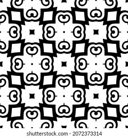 

Vector geometric seamless pattern.Modern geometric background with abstract shapes.Monochromatic Repeating Patterns.Endless abstract texture.black and white ornament for design.