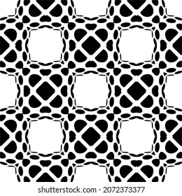 Vector geometric seamless pattern.Modern geometric background with abstract shapes.Monochromatic Repeating Patterns.Endless abstract texture.black and white ornament for design.