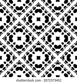 Vector geometric seamless pattern.Modern geometric background with abstract shapes.Monochromatic Repeating Patterns.Endless abstract texture.black and white ornament for design.