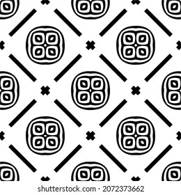 Vector geometric seamless pattern.Modern geometric background with abstract shapes.Monochromatic Repeating Patterns.Endless abstract texture.black and white ornament for design.