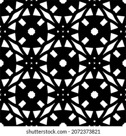 

Vector geometric seamless pattern.Modern geometric background with abstract shapes.Monochromatic Repeating Patterns.Endless abstract texture.black and white ornament for design.