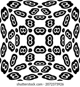 Vector geometric seamless pattern.Modern geometric background with abstract shapes.Monochromatic Repeating Patterns.Endless abstract texture.black and white ornament for design.