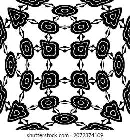 

Vector geometric seamless pattern.Modern geometric background with abstract shapes.Monochromatic Repeating Patterns.Endless abstract texture.black and white ornament for design.