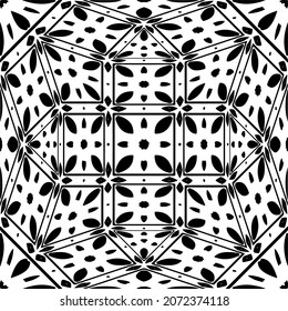 

Vector geometric seamless pattern.Modern geometric background with abstract shapes.Monochromatic Repeating Patterns.Endless abstract texture.black and white ornament for design.