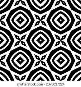Vector geometric seamless pattern.Modern geometric background with abstract shapes.Monochromatic Repeating Patterns.Endless abstract texture.black and white image for design.