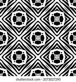 Vector geometric seamless pattern.Modern geometric background with abstract shapes.Monochromatic Repeating Patterns.Endless abstract texture.black and white image for design.