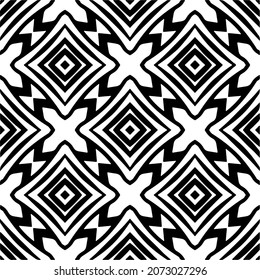 Vector geometric seamless pattern.Modern geometric background with abstract shapes.Monochromatic Repeating Patterns.Endless abstract texture.black and white image for design.