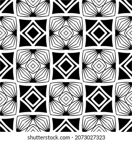 
Vector geometric seamless pattern.Modern geometric background with abstract shapes.Monochromatic Repeating Patterns.Endless abstract texture.black and white image for design.