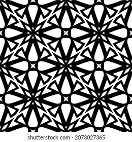 Vector geometric seamless pattern.Modern geometric background with abstract shapes.Monochromatic Repeating Patterns.Endless abstract texture.black and white image for design.