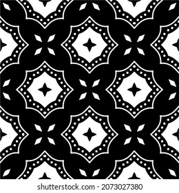 
Vector geometric seamless pattern.Modern geometric background with abstract shapes.Monochromatic Repeating Patterns.Endless abstract texture.black and white image for design.