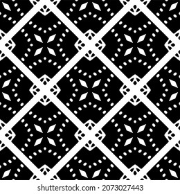 Vector geometric seamless pattern.Modern geometric background with abstract shapes.Monochromatic Repeating Patterns.Endless abstract texture.black and white image for design.