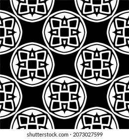 
Vector geometric seamless pattern.Modern geometric background with abstract shapes.Monochromatic Repeating Patterns.Endless abstract texture.black and white image for design.